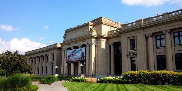 the exterior of a large historical building - the Missouri History Museum